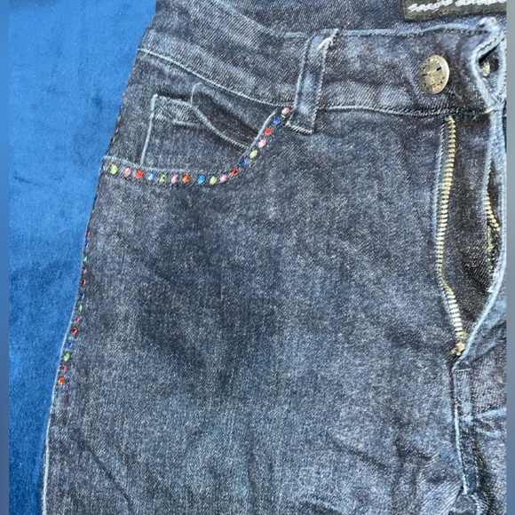 Sergio Valente rhinestone detailed straight leg jeans - Picture 4 of 14